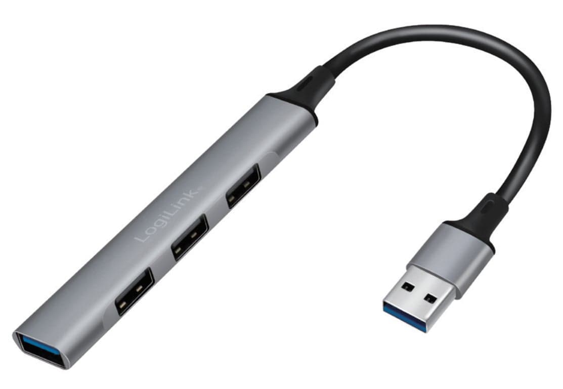 Hub USB 3.2 Gen1 Ultra Slim a 4 Porte Ingresso USB-A - Logilink IUSB3-HUB391