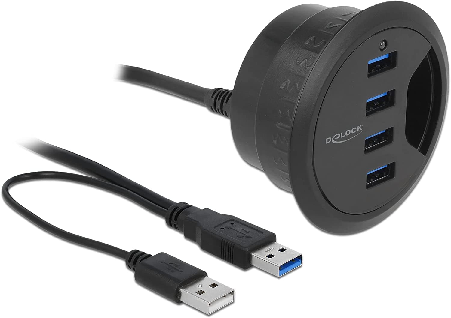 Hub USB 3.2 4 porte In-Desk diametro 6 e 8 cm - Delock IUSB3-HUB604P