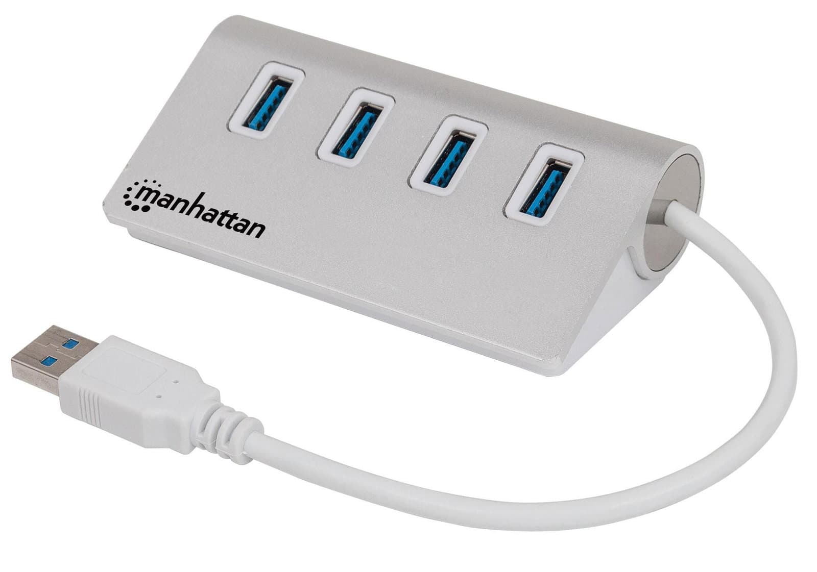 Hub USB 3.2 4 porte argento - Manhattan IUSB3-HUB767