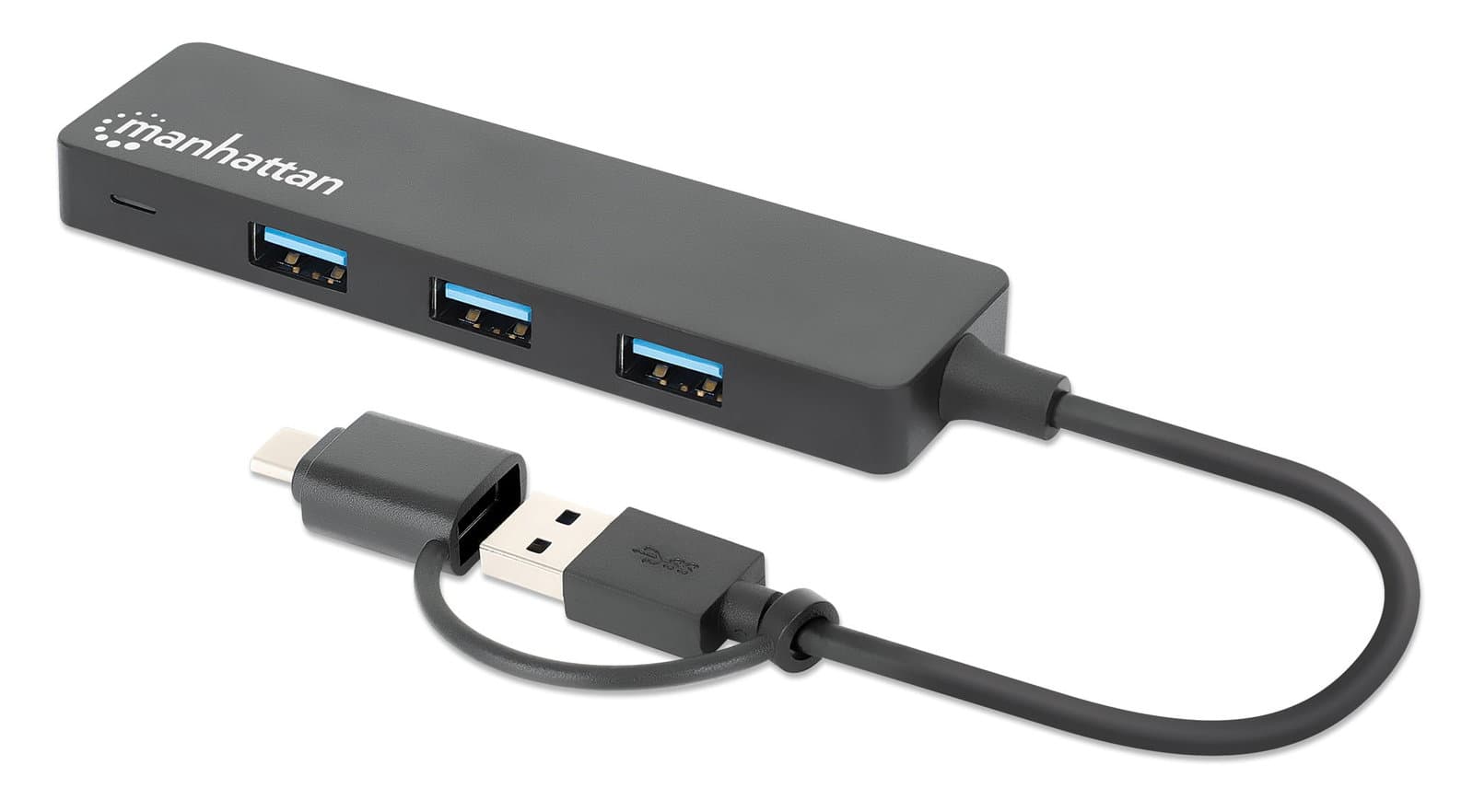 Hub USB 3.2 Gen1 4 Porte Combo USB-A e USB-C - Manhattan IUSB31C-COMBO-HUB4MH
