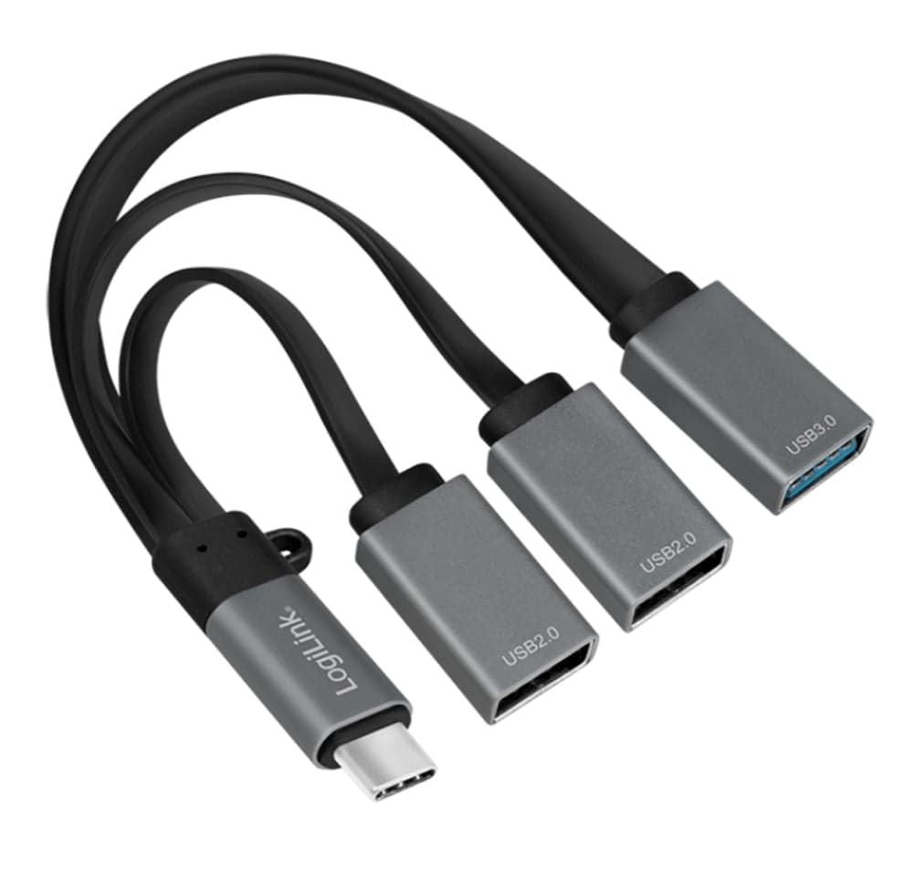Hub USB-C SuperSpeed 3 Porte USB A Femmina Nero - Logilink IUSB31C-HUB3