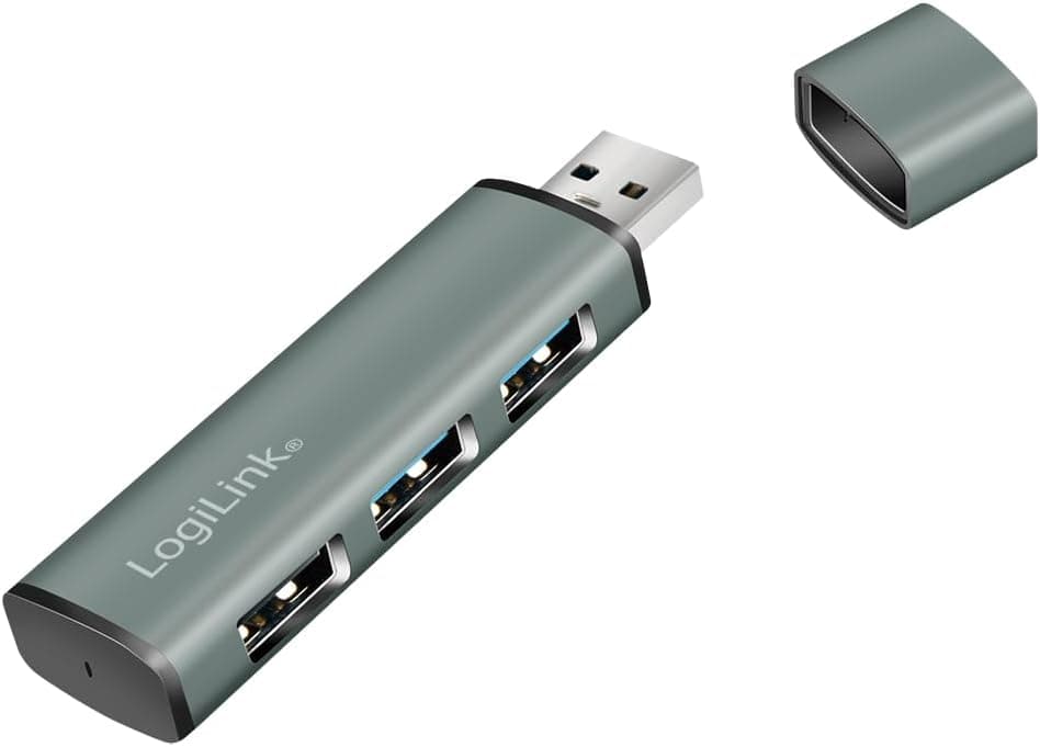 Hub USB 3.2 Gen2 3 Porte (2x USB 3.2 + 1x USB 2.0) Argento - Logilink IUSB32-HUB3P23