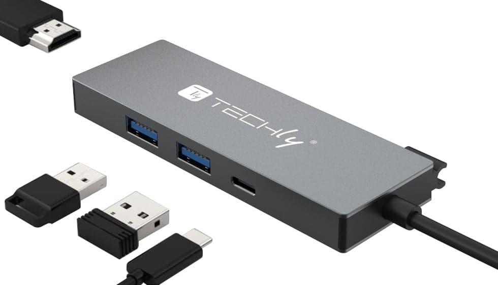 Docking Station USB3.2 Type-C a 3 Porte USB e 1 HDMI - Techly IUSB32C-HUB4HPD