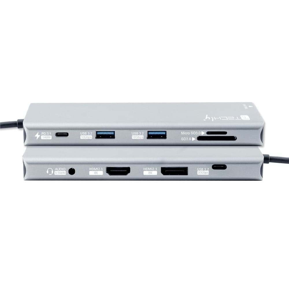 Docking Station 10 in 1 USB-C HDMI DP RJ45 2.5G PD Hub Multiporta - Techly IUSB4-DOCK10HDP