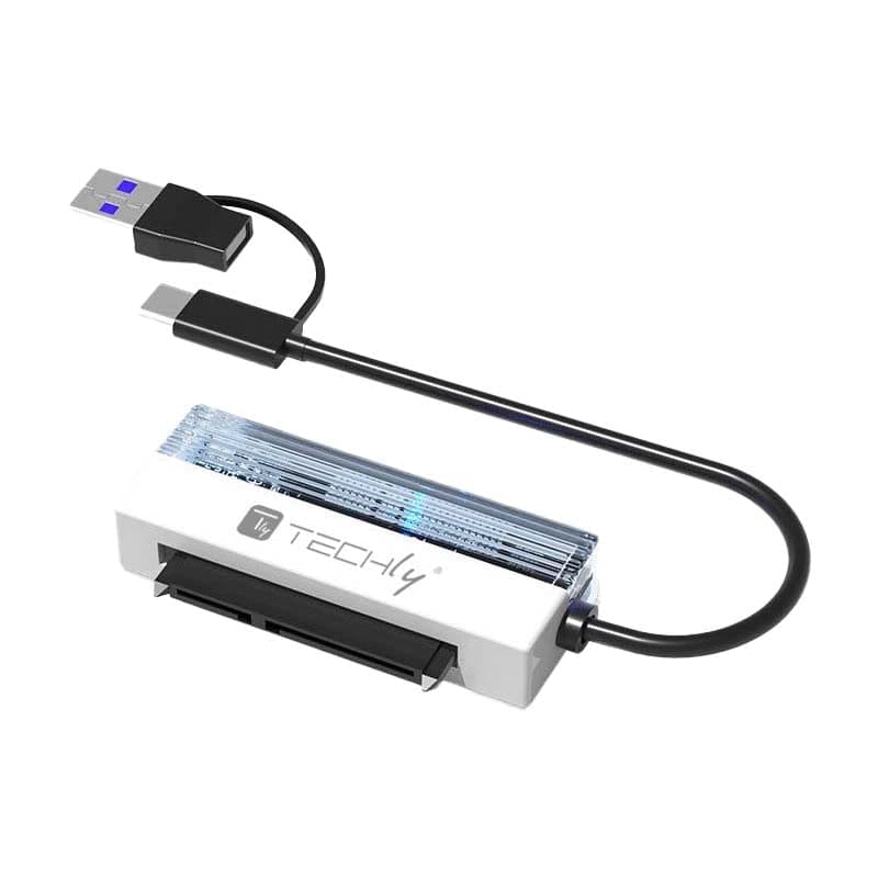 Adattatore USB-C USB-A 2 in 1 a SATA 2.5" - Techly IUSBC-SATATLY