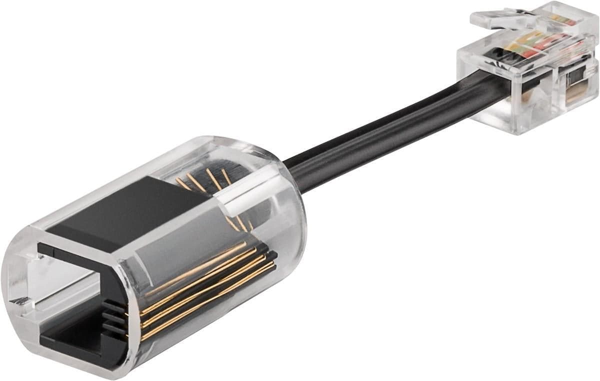 Plug Telefonico RJ10 Antiattorcigliamento per Cornetta Cavo 30mm - Goobay IWP-4P4C-ATCAB
