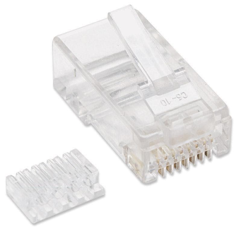 Plug Modulari RJ45 Cat5e con Slitta per Cavo Flessibile UTP - Intellinet IWP-8P8C-R5-C5E