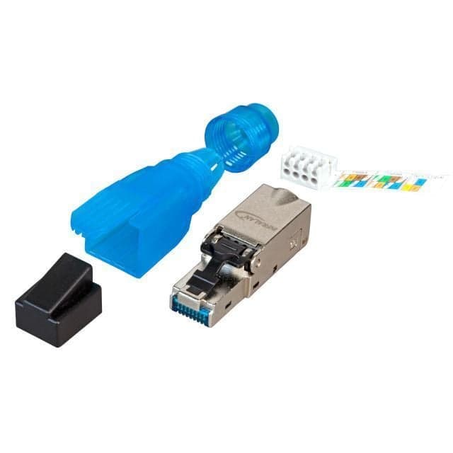 Plug Cat6A RJ45 Tool-less Schermato con Copriconnettore - OEM IWP-8P8C-TL6AS