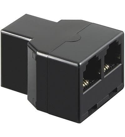 Accoppiatore telefonico duplex 6P4C F a 2x 6P4C F - Intellinet IWP-ADAP-0314BK