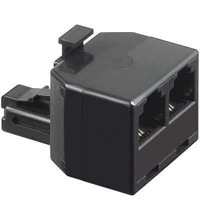 Accoppiatore telefonico duplex 6P4C M a 2x 6P4C F - Intellinet IWP-ADAP-13/40BK