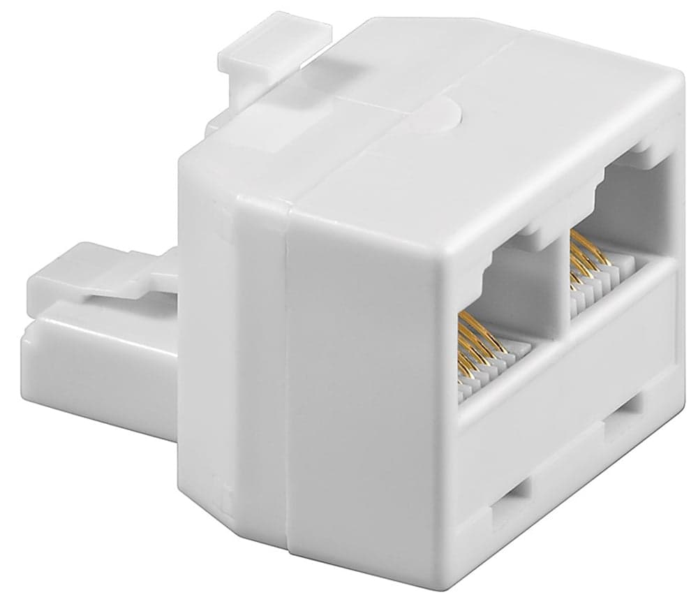 Adattatore a T ISDN 1xRJ45 Maschio a 2xRJ45 Femmina Bianco - Goobay IWP-ADAP-13/80W