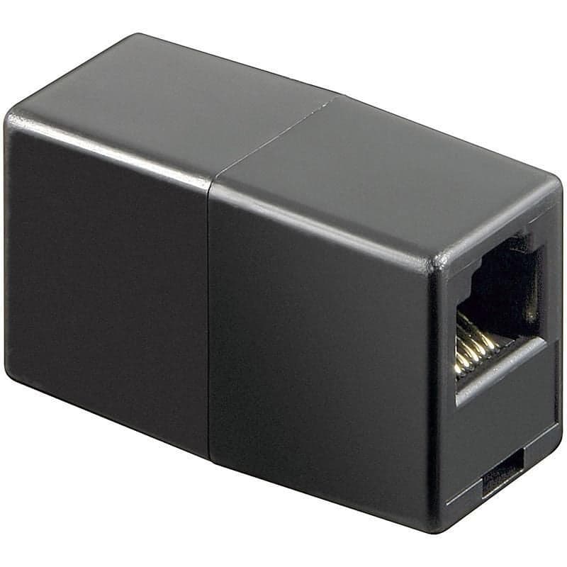 Adattatore telefonico RJ12 6 poli 6 contatti Pin to Pin F/F Nero - Goobay IWP-ADAP-6/6BK