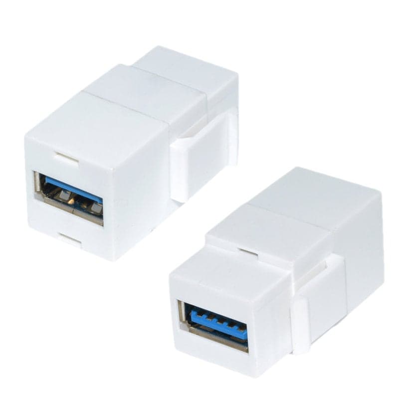 Adattatore Keystone 2x USB 3.0 A Femmina Bianco - Intellinet IWP-ADAP-USB3WI