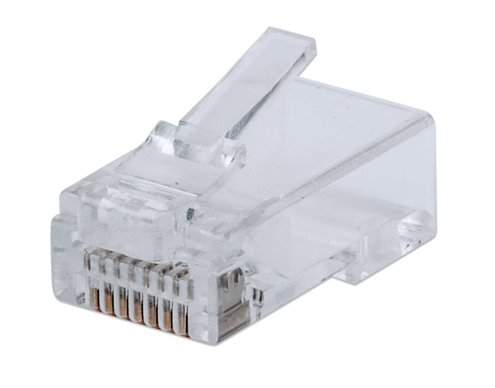 Confezione 50 plug RJ45 passanti Cat5e FastCrimp - Intellinet IWP-CAT5EU