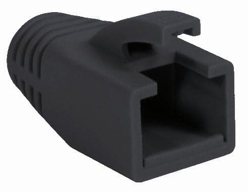 Copriconnettore per Plug RJ45 Cat6 8mm Nero - Intellinet IWP-CBOOT-BLK8