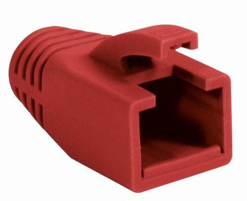 Copriconnettore per plug RJ45 Cat6 8mm Rosso (10 pz) - Intellinet IWP-CBOOT-RED8