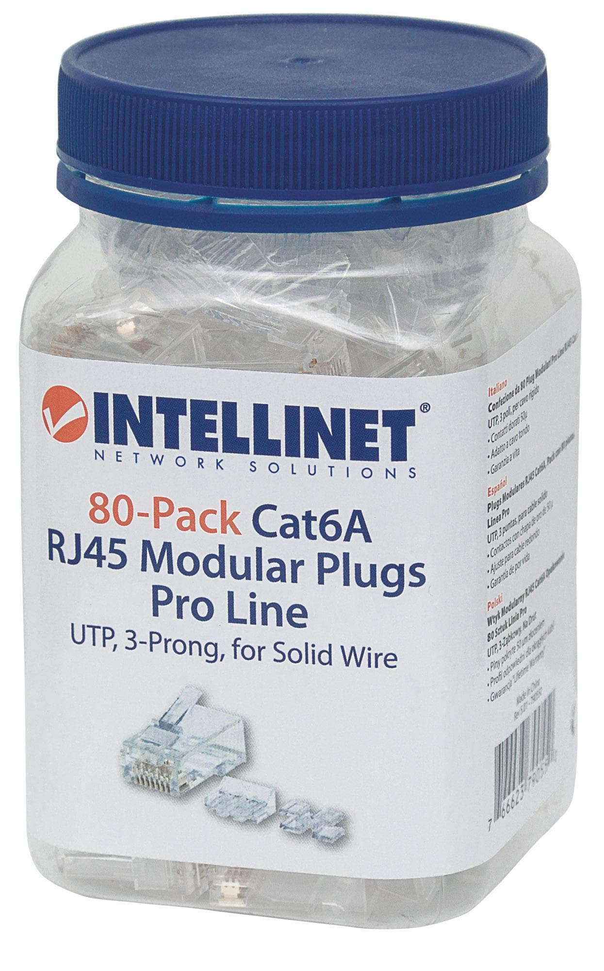 Confezione 80 plug RJ45 Cat6A UTP - Intellinet IWP-JAR-C6AUF