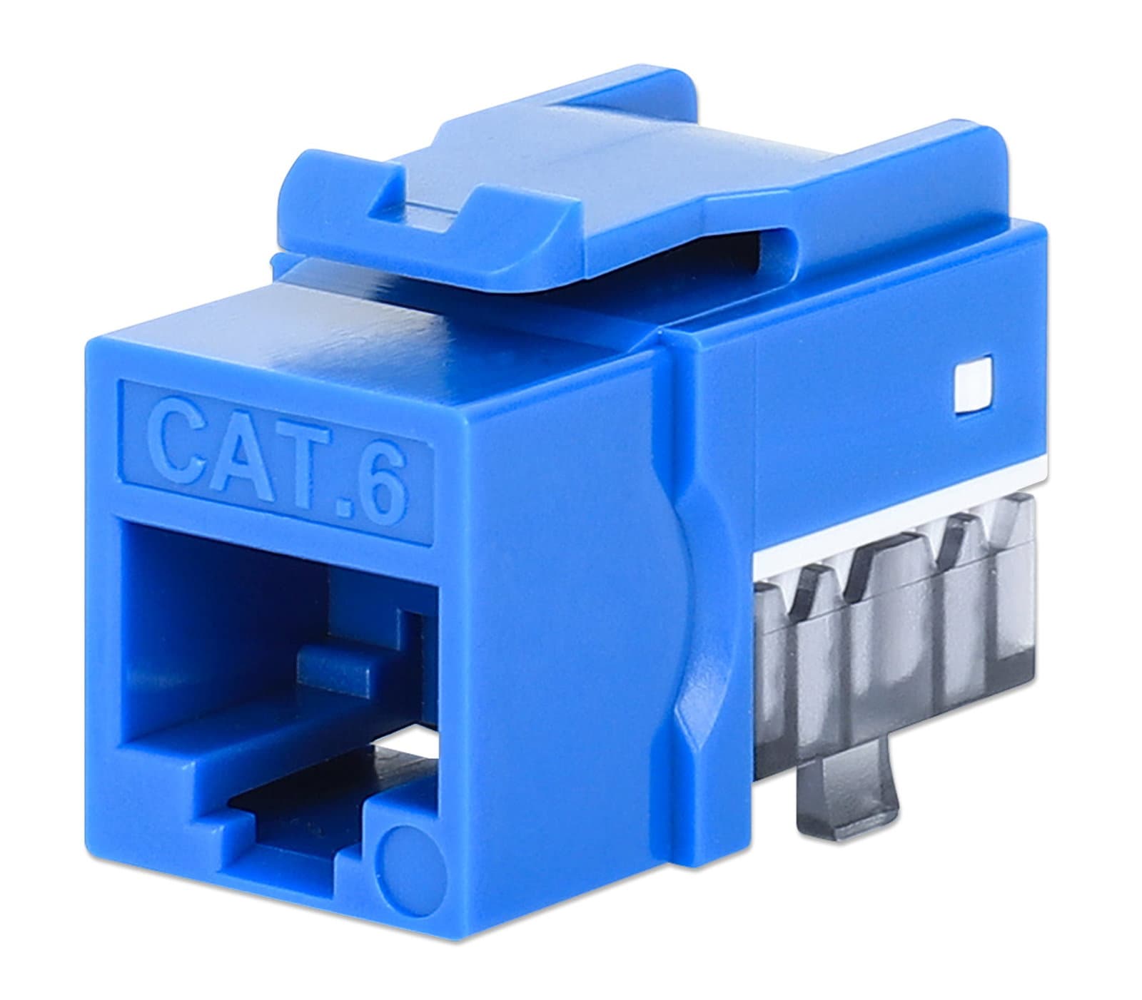 Frutto Keystone Slim Cat6 per Cavo Rigido Punch-Down 25 pz Blu - Intellinet IWP-JAR-C6BL