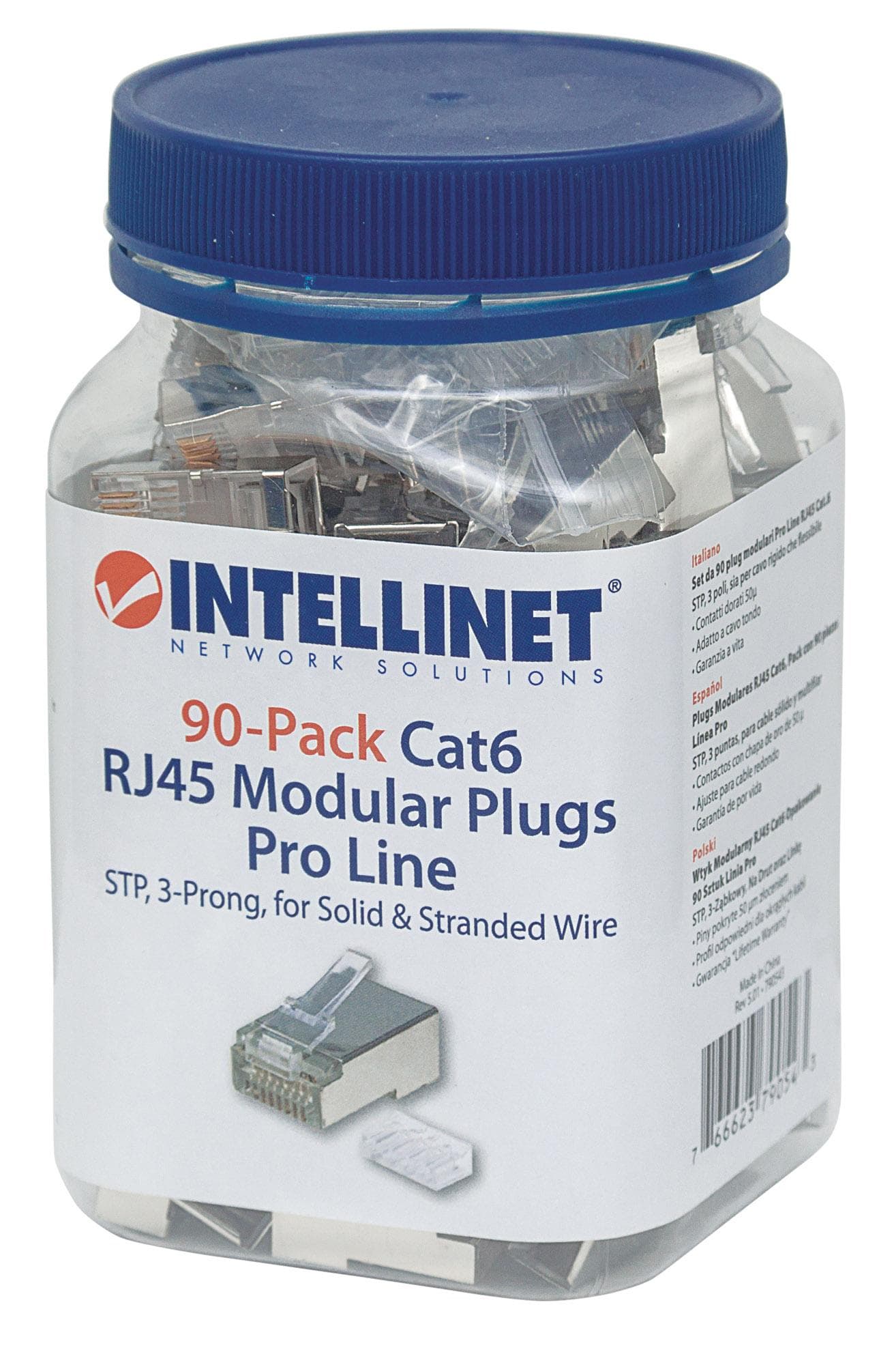 Set da 90 plug RJ45 Cat6 STP - Intellinet IWP-JAR-C6SRF