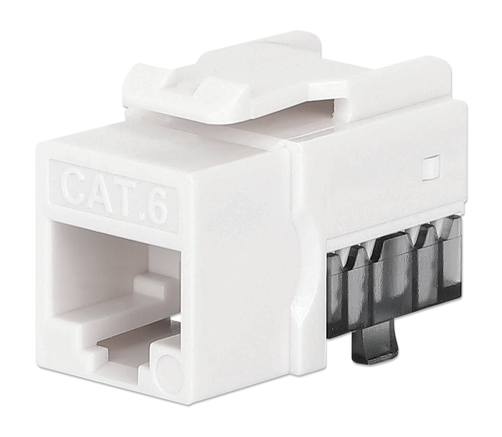 Frutto Keystone Slim Cat6 per Cavo Rigido Punch-Down 25 pz Bianco - Intellinet IWP-JAR-C6WH