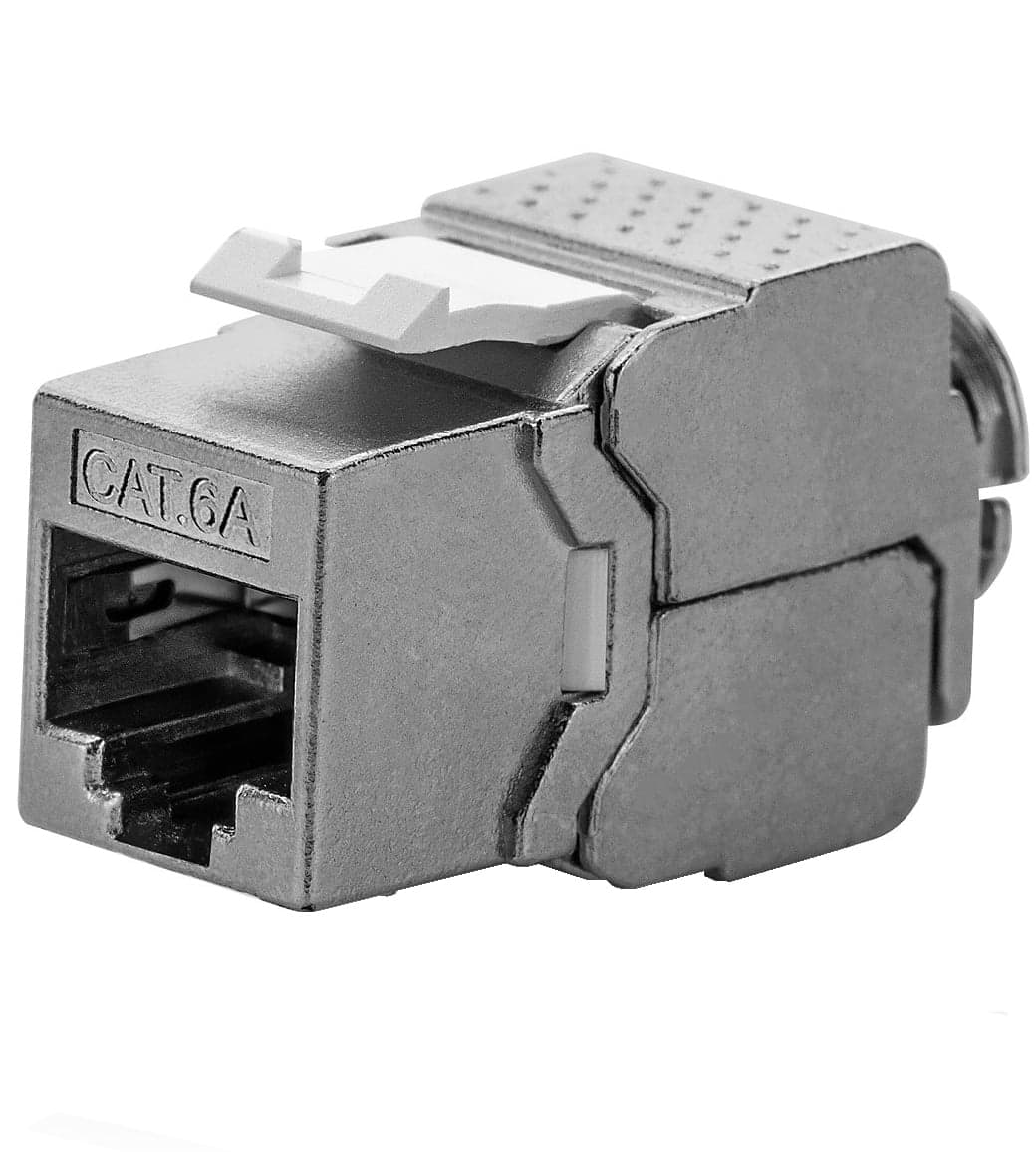 Frutto Keystone RJ45 Cat6A 10Gigabit STP 180° Tooless Slim - Intellinet IWP-MD 10G/STP-SL