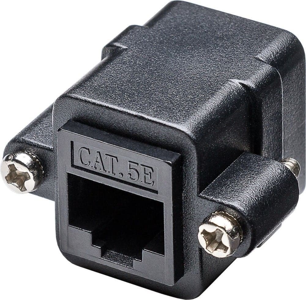 Adattatore RJ45 F/RJ45 F da Pannello Cat5E UTP - Goobay IWP-MD C5E-FLAN
