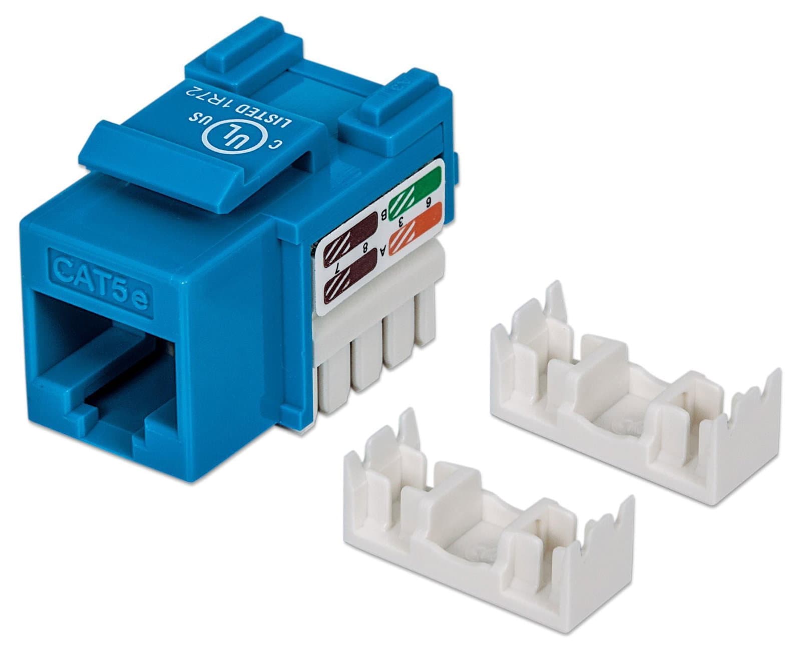 Frutto Keystone RJ45 Cat5e UTP IDC 90° Blu - Intellinet IWP-MD C5E/BL