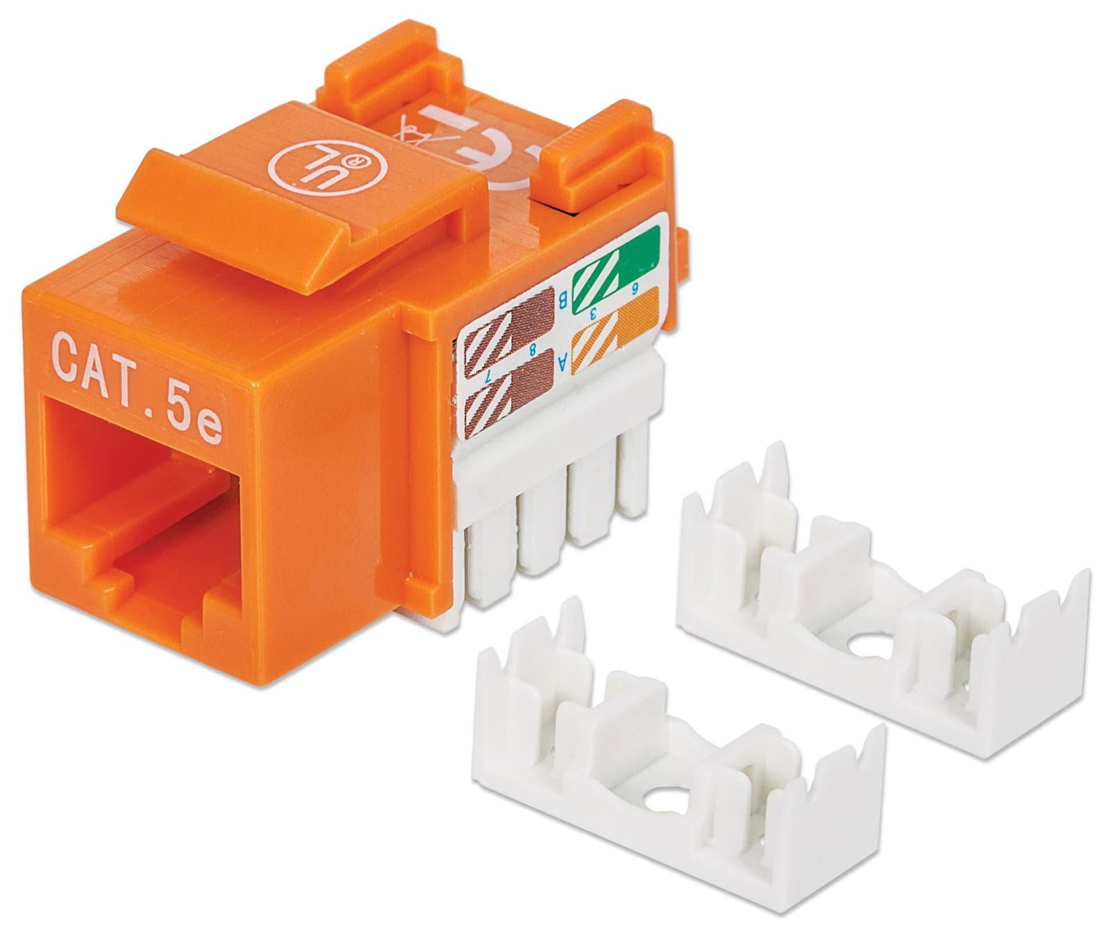 Frutto Keystone RJ45 Cat5E UTP IDC 90° Arancione - Intellinet IWP-MD C5E/OR
