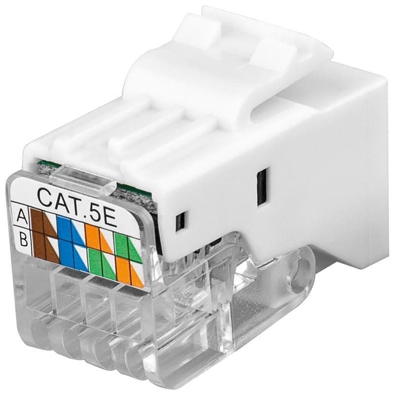 Frutto Keystone Toolless RJ45 Cat5e UTP Snap-In Bianco - Intellinet IWP-MD C5E/TLU