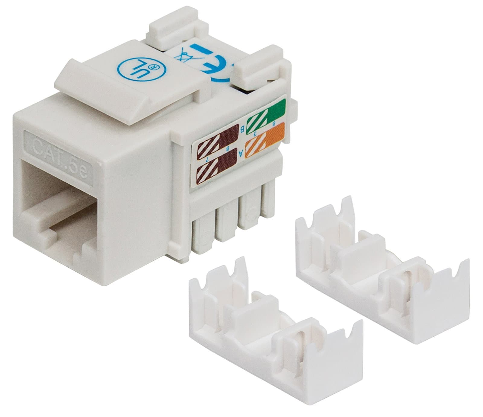 Frutto Keystone RJ45 Cat5E UTP IDC 90° Bianco - Intellinet IWP-MD C5E/WH