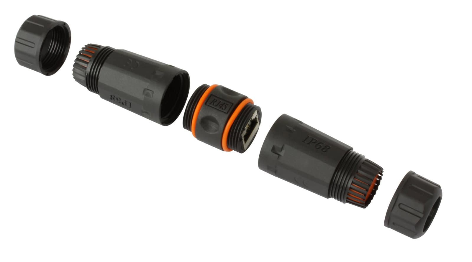 Accoppiatore Cat6A RJ45 F/F Impermeabile IP68 - Techly Professional IWP-MD C6A-IP68T