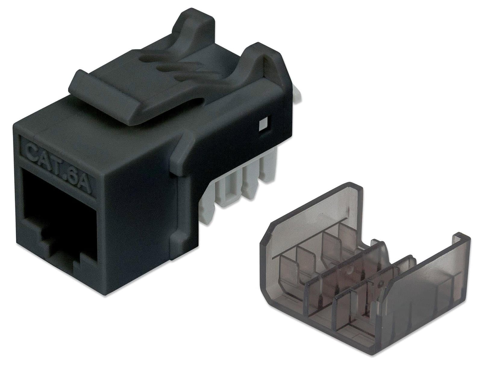 Frutto Keystone RJ45 Cat6A UTP 10 Gigabit Nero - Intellinet IWP-MD C6A/BK