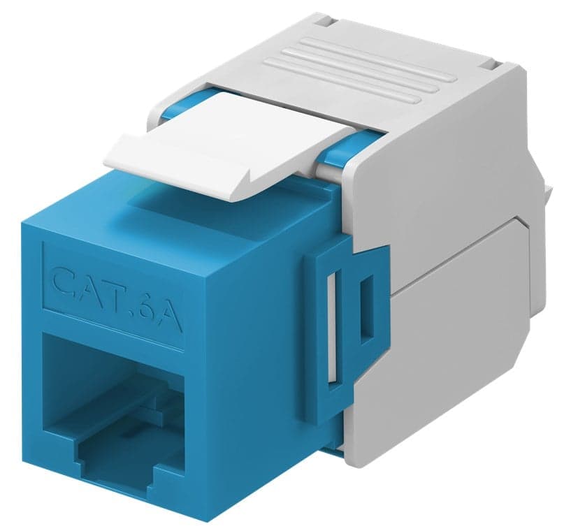Frutto Keystone RJ45 Cat6A UTP 500MHz Blu - Goobay IWP-MD C6A/BLW