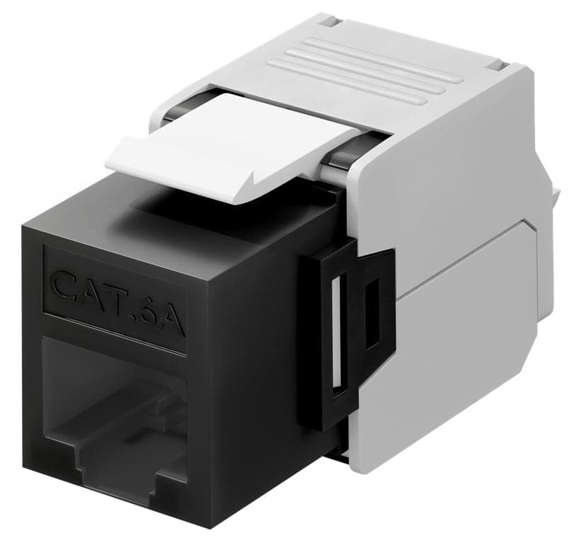 Frutto Keystone RJ45 Cat6A UTP 500MHz Nero - Goobay IWP-MD C6A/BW
