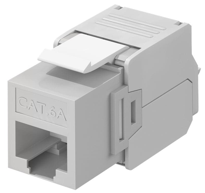 Frutto Keystone RJ45 Cat6A UTP 500MHz Grigio - Goobay IWP-MD C6A/GRW