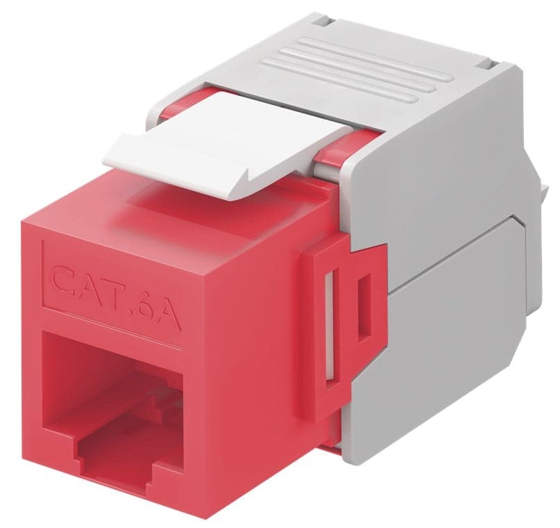 Frutto Keystone RJ45 Cat6A UTP 500MHz Rosso - Goobay IWP-MD C6A/REW