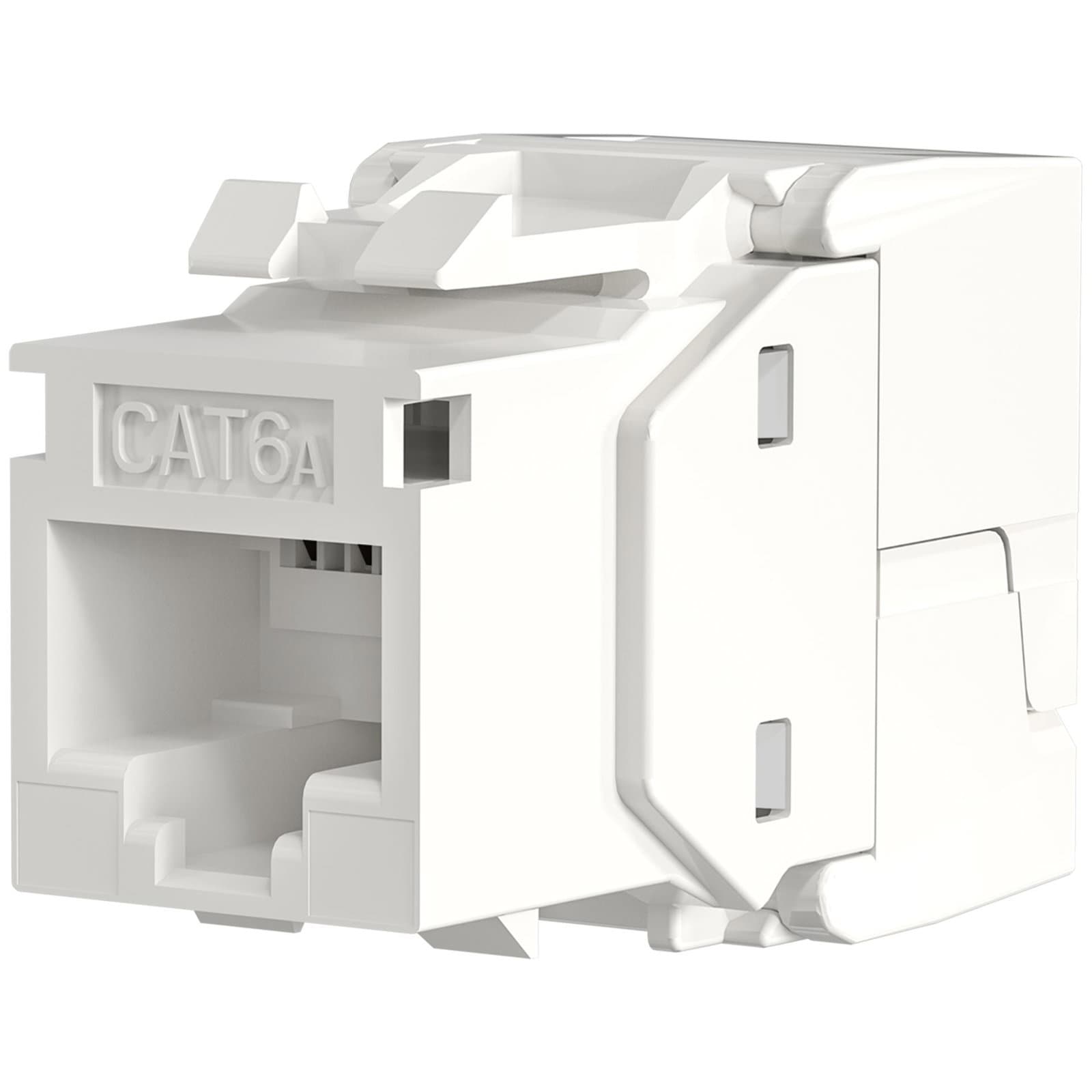 Frutto Keystone Cat6A UTP Bianco con tappo antipolvere - IWP-MD C6A/SHUTW