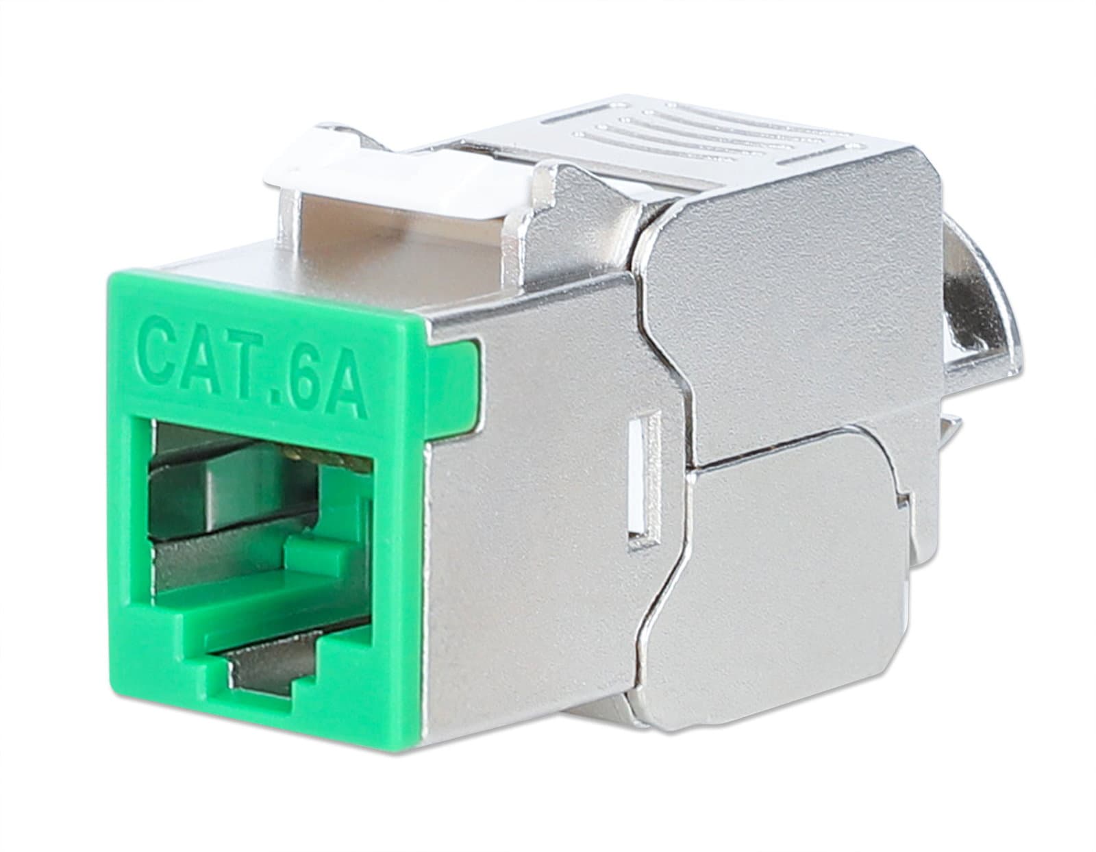 Frutto Keystone RJ45 Cat6A 10G Slim STP Toolless Verde - Intellinet IWP-MD C6A/STGRE