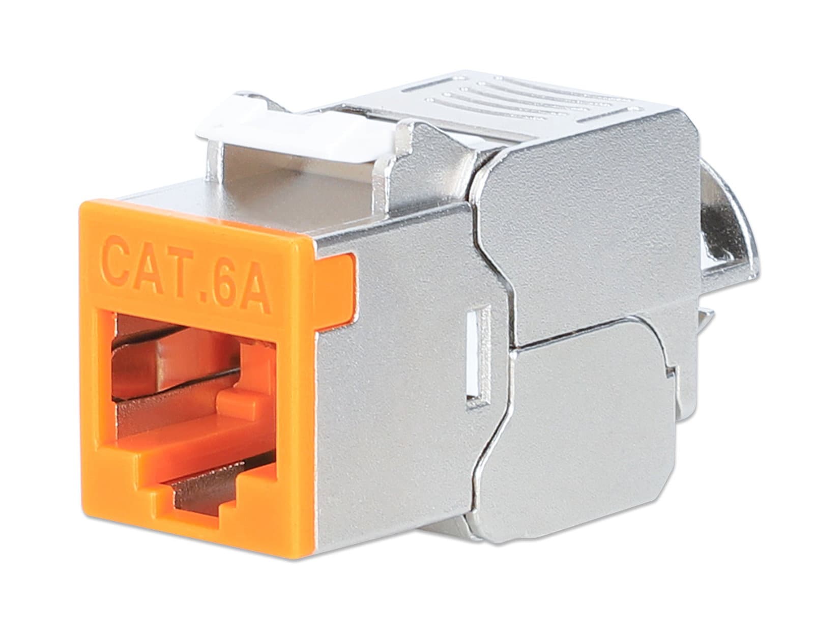 Frutto Keystone RJ45 Cat6A 10G Slim STP Toolless Arancione - Intellinet IWP-MD C6A/STOR
