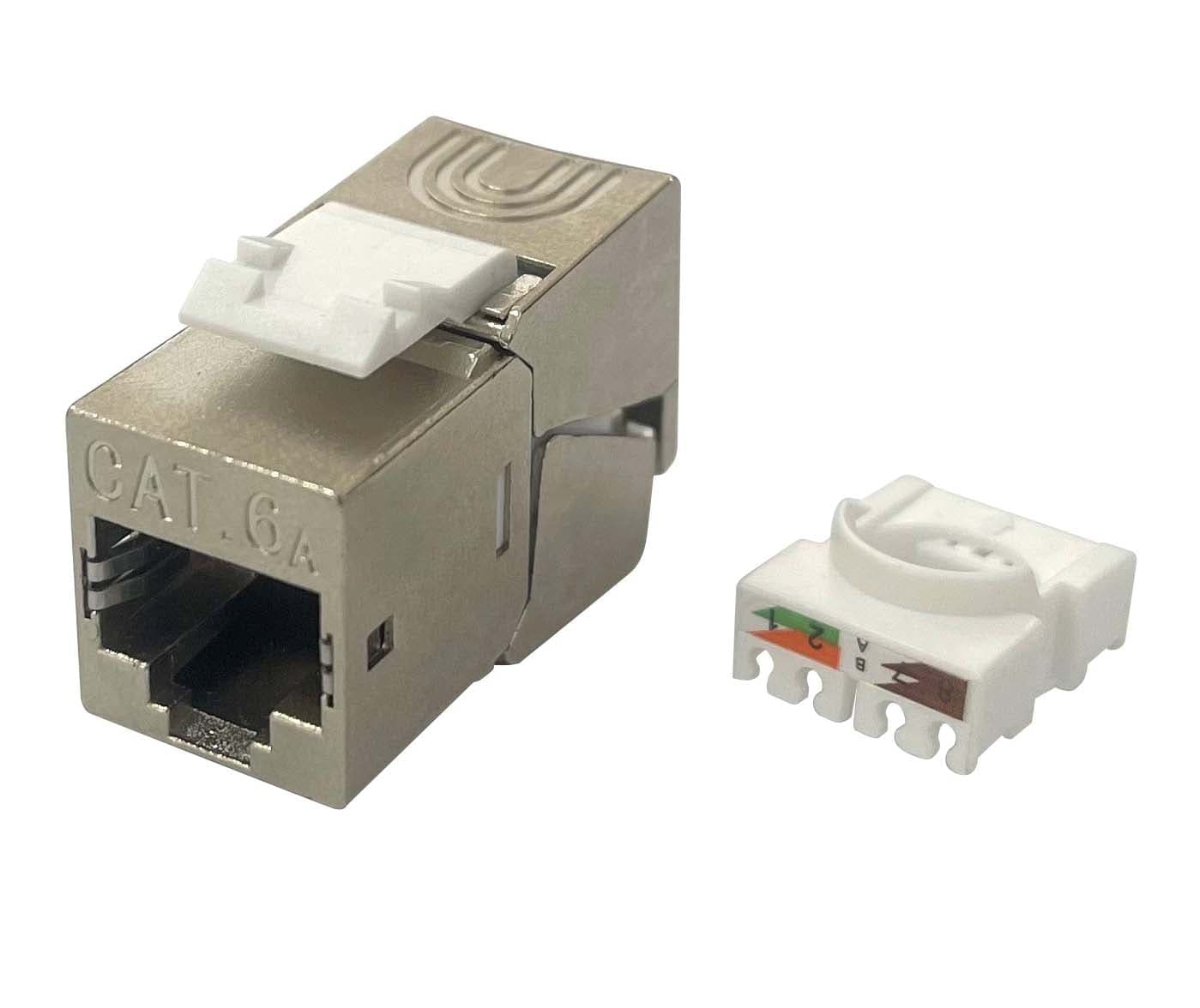 Frutto Keystone RJ45 Cat6A Slim STP Tool Free 14.06mm - Techly Professional IWP-MD C6A/STPTSL