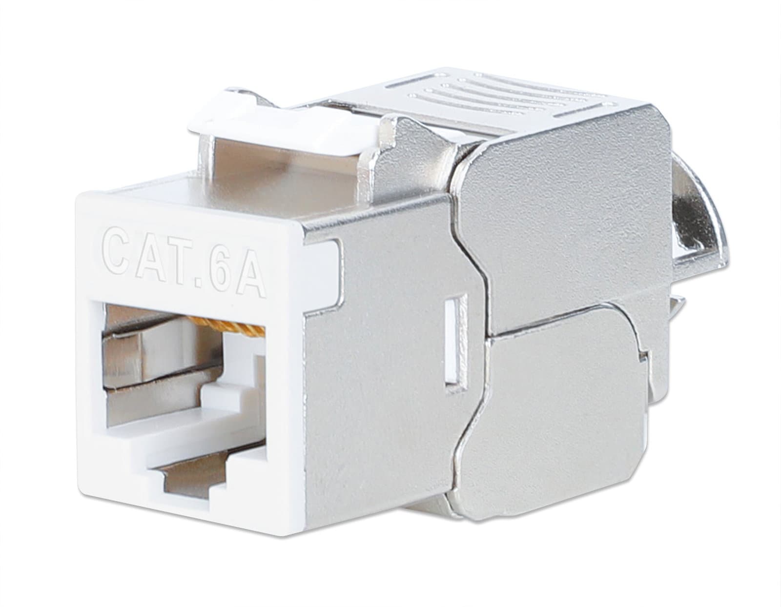 Frutto Keystone RJ45 Cat6A 10G Slim STP Toolless Bianco - Intellinet IWP-MD C6A/STWH