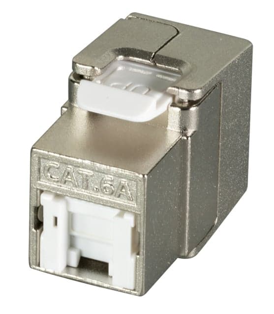 Frutto Keystone RJ45 Cat6A 10Gigabit FTP 180° Toolless con Otturatore - Intellinet IWP-MD C6A/TLFE