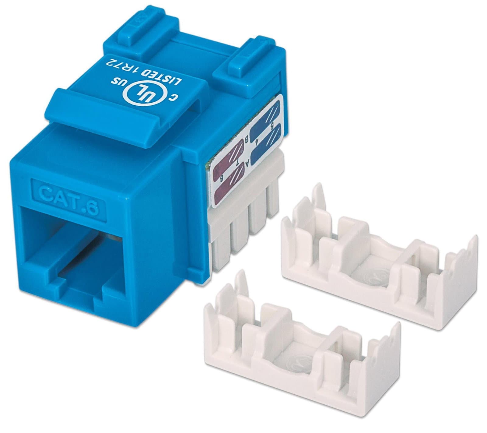 Frutto Keystone RJ45 Cat6 UTP non schermato Blu - Intellinet IWP-MD C6/BL