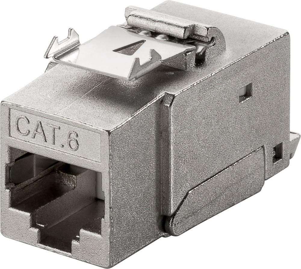 Frutto Keystone RJ45 Cat6 STP Schermato 250MHz SNAP-IN - Goobay IWP-MD C6/STP-SN