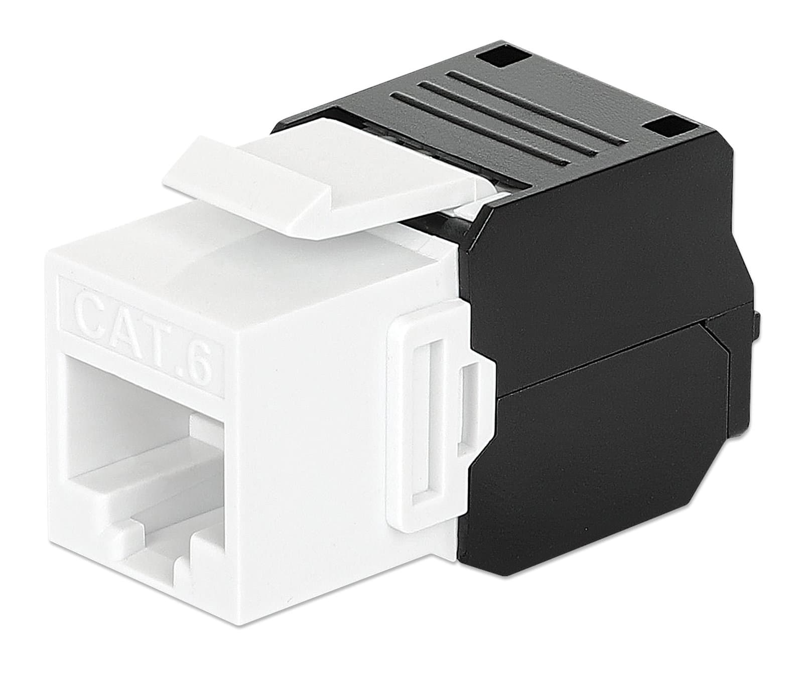 Frutto Keystone RJ45 Cat6 UTP Tool-Free Bianco Nero - Intellinet IWP-MD C6/TLU3MU