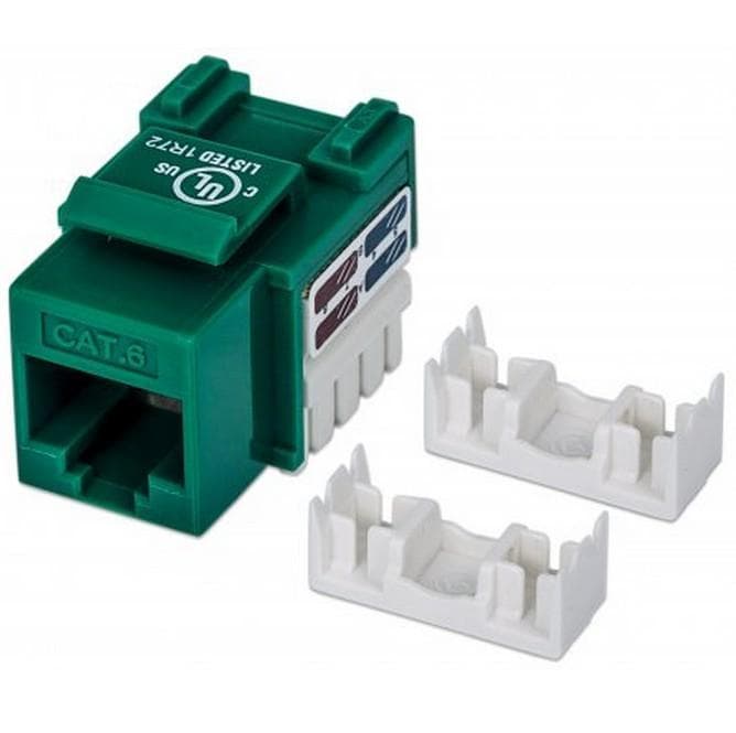 Frutto Keystone RJ45 Cat6 UTP non schermato Verde - Intellinet IWP-MD C6/VE