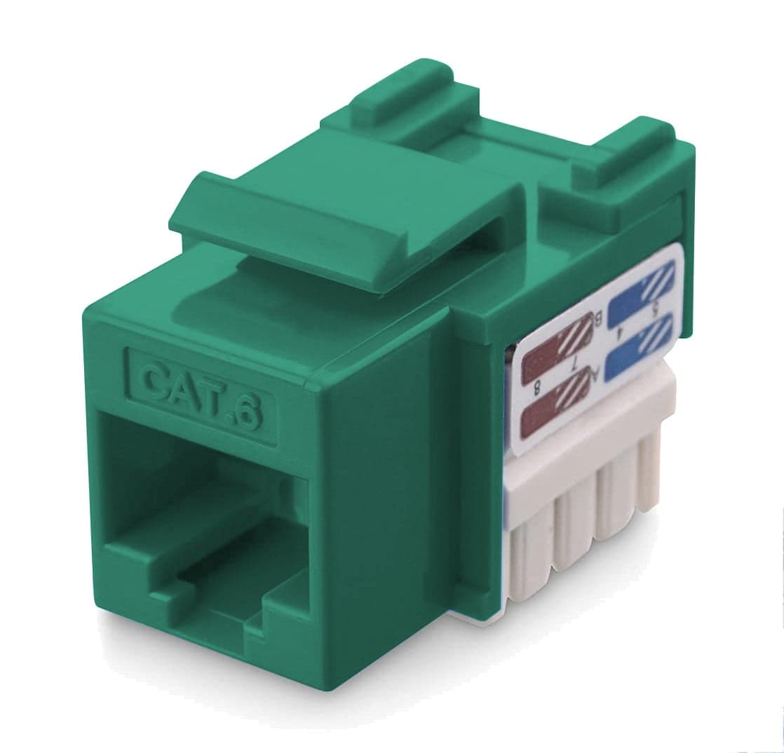 Frutto Keystone RJ45 Cat6 UTP IDC 90° Verde - Techly Professional IWP-MD C6/VET