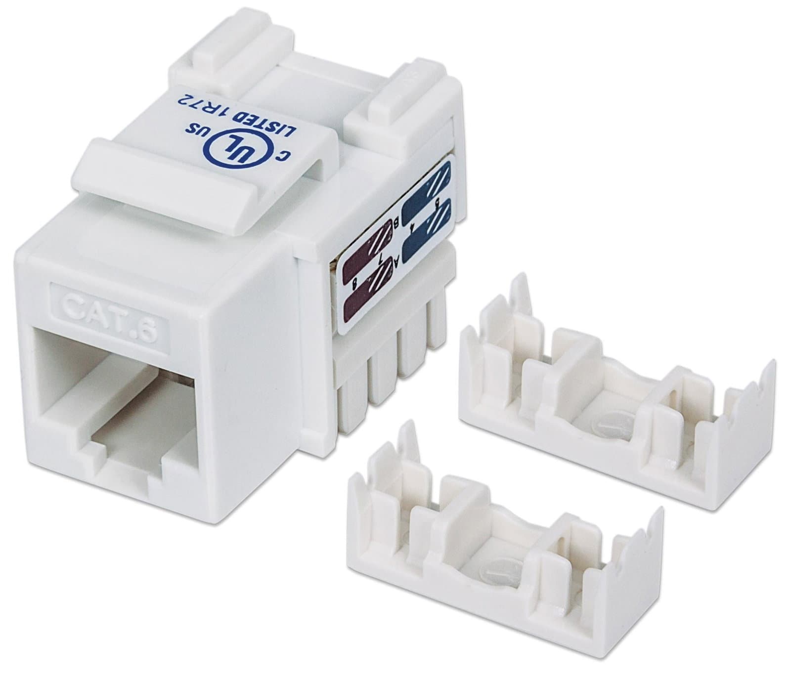 Frutto Keystone RJ45 Cat6 UTP non schermato Bianco - Intellinet IWP-MD C6/WH