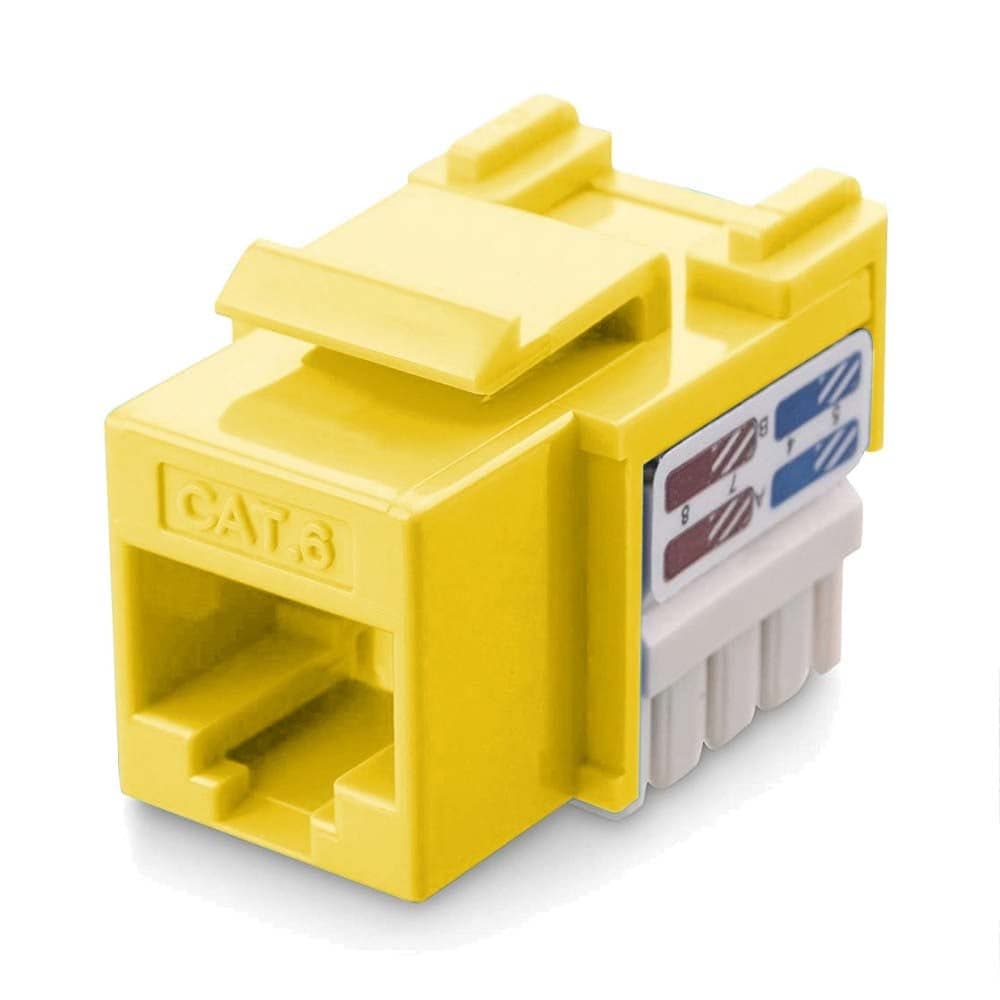 Frutto Keystone RJ45 Cat6 UTP IDC 90° Giallo - Techly Professional IWP-MD C6/YET