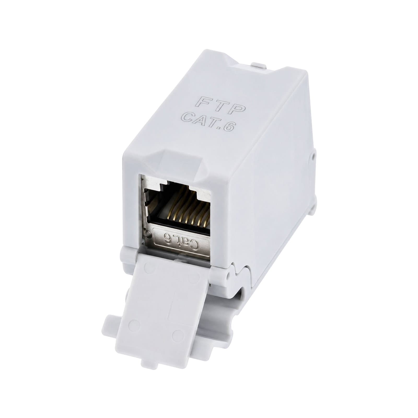 Adattatore per Guida DIN Cat6 RJ45 F/F STP - Techly Professional IWP-MD KEY-RAIL1S6